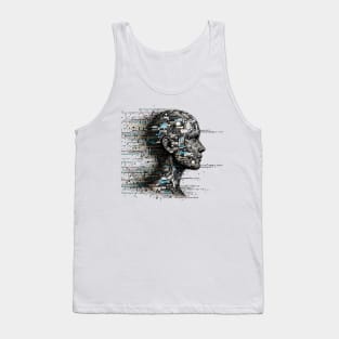 Code Constructed Human: Digital Artistry Tank Top